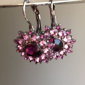 Beautiful amethyst crystal earrings